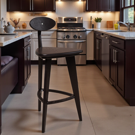 Полубарный стул 3 прямые ноги